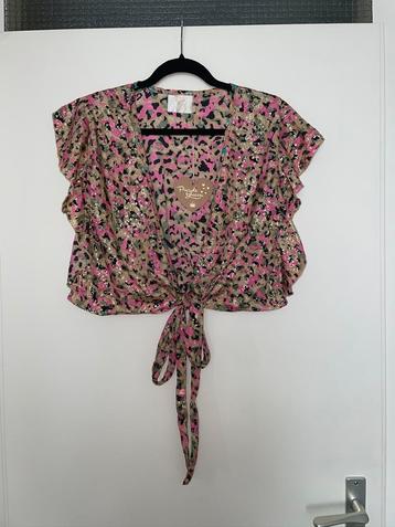PURPLE QUEEN dames boho ibiza cropped knoop blouse top mt M. beschikbaar voor biedingen