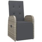 Tuinstoelen 2 st verstelbaar met kussens poly rattan, Tuin en Terras, Tuinmeubel-accessoires, Ophalen of Verzenden, Nieuw