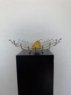 Grote Vintage Postmoderne Chromen Draad fruitschaal Bauhaus, Overige materialen, Gebruikt, Schaal, Vierkant