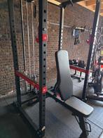 Pivot powercage - squatrek - halterbank - Lat pulldown, Ophalen, Zo goed als nieuw, Krachtstation