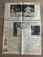 Voeybal krantenartikel finale Ajax Inter Milaan 1972 Cruijff, Ophalen of Verzenden, 1960 tot 1980, Knipsel(s)