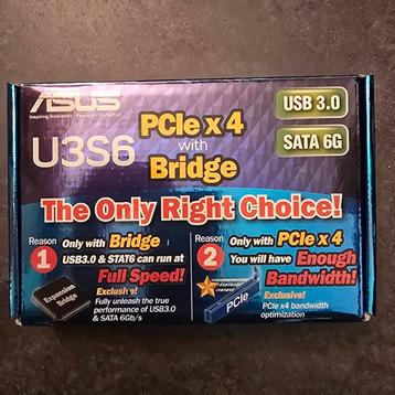ASUS U3S6 PCIe x4 USB 3.0 SATA 6G - Nieuw in doos beschikbaar voor biedingen