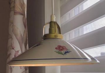 Retro 2 Schoenmakerslampen/ Plafondlamp met Bloemenpatroon beschikbaar voor biedingen