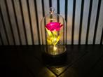 Disney roos belle en het beest met licht, Ophalen of Verzenden, Assepoester of Belle, Zo goed als nieuw, Beeldje of Figuurtje
