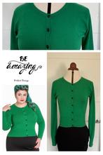 Hell Bunny retro Paloma Cardigan in Green✅S, Hell Bunny, Ophalen of Verzenden, Zo goed als nieuw