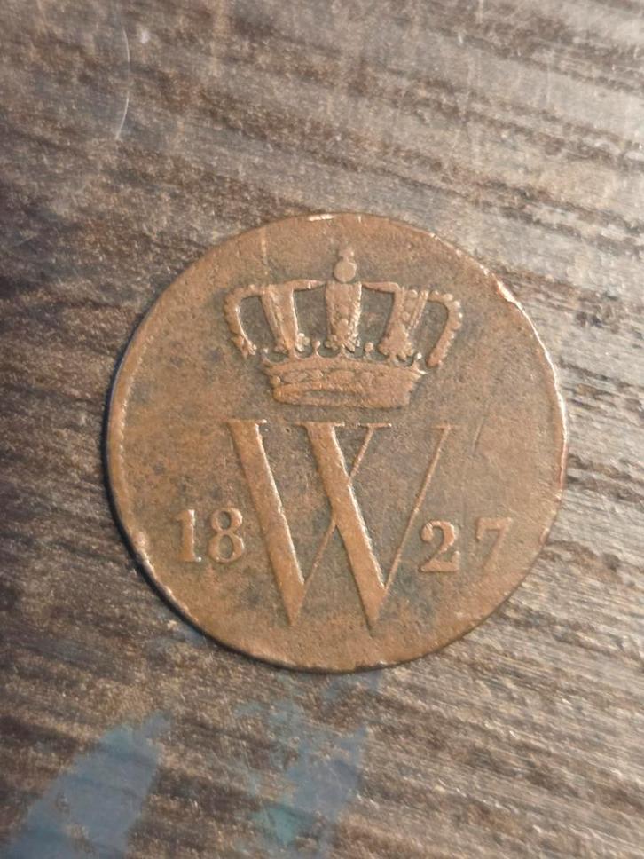 1827 1 Cent - Koning Willem I, Postzegels en Munten, Munten | Nederland, Losse munt, 1 cent, Koning Willem I, Ophalen of Verzenden