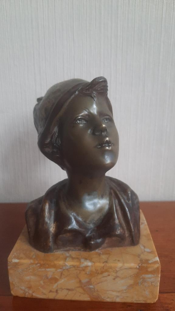 art nouveau straatjong bust de martino gesigneerd, Ophalen of Verzenden