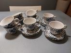 9x kop en schotel Royal Tudor Bouquet blauw, Antiek en Kunst, Ophalen