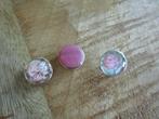 3x chunk / click button - roze - pastel, Sieraden, Tassen en Uiterlijk, Ophalen of Verzenden, Zo goed als nieuw, Roze, Overige materialen