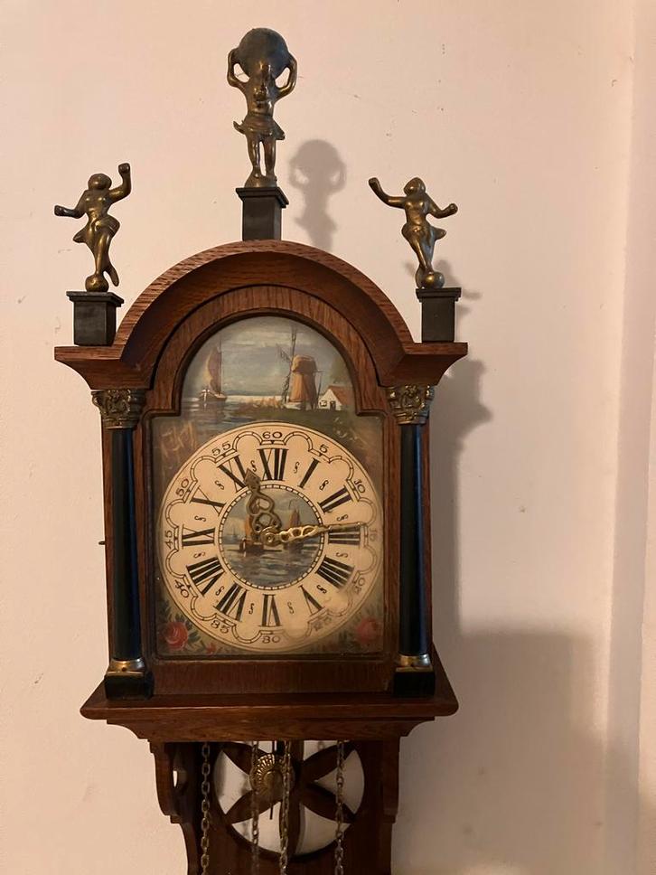 Antieke Friese Stoelklok, Antiek en Kunst, Antiek | Klokken, Ophalen of Verzenden