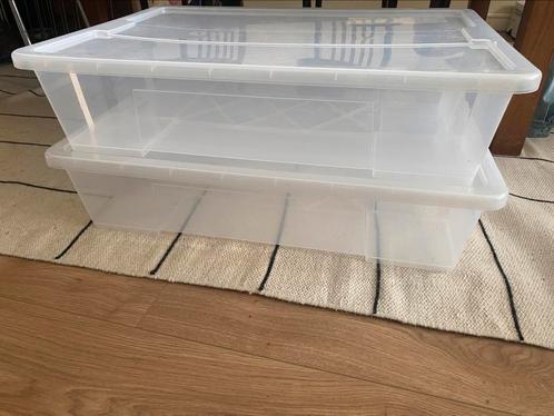 Ikea Samla 2 dozen 79cm x 57cm x 18cm / 55 liter, Doe-het-zelf en Verbouw, Kratten en Dozen, 75 tot 100 cm, Minder dan 35 cm, 40 tot 60 cm