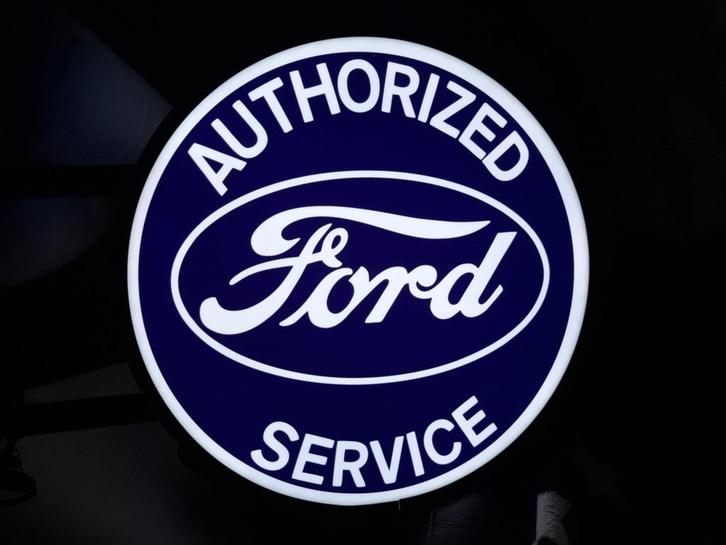 Ford authorized service reclame decoratie verlichting lamp, Verzamelen, Merken en Reclamevoorwerpen, Nieuw, Lichtbak of (neon) lamp