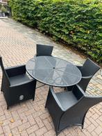Tuinset met 4 stoelen, Tuin en Terras, Tuinsets en Loungesets, Ophalen, 4 zitplaatsen, Gebruikt, Tuinset