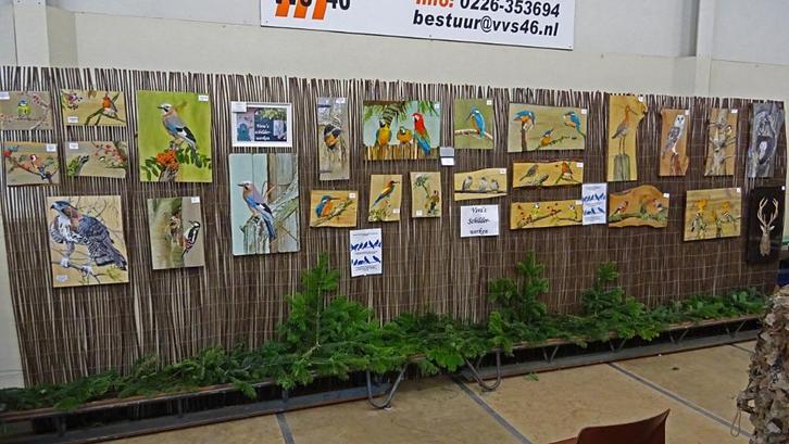 Schilderij vogels of andere dieren op hout voor huis of tuin, Tuin en Terras, Tuinwanddecoratie, Nieuw, Ophalen of Verzenden