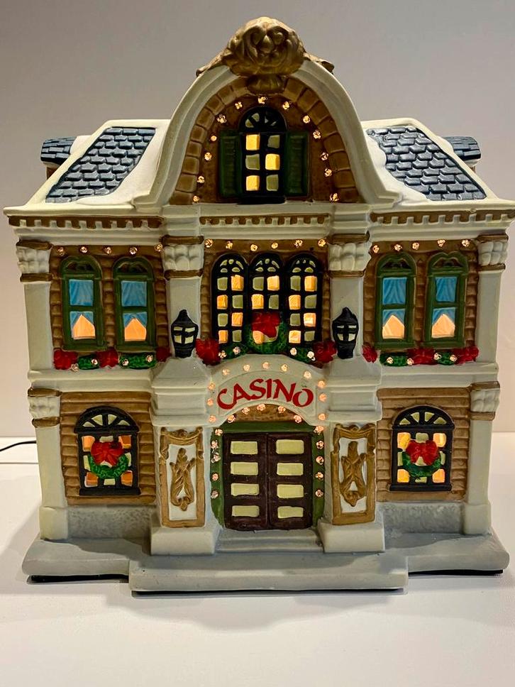 Dickensville Collectibles Casino (Fiber Verlichting), Diversen, Kerst, Verzenden