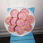 Beschuit roze muisjes schaal - kunststof zie omschrijving, Kinderen en Baby's, Kraamcadeaus en Geboorteborden, Ophalen, Gebruikt