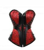 Prachtige corset met leren details, tm 2XL, Verzenden, Body of Korset