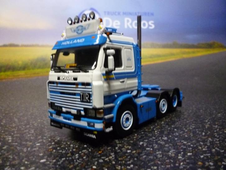 WSI Scania 143 Van de Kamp & dochters met certificaat, Hobby en Vrije tijd, Modelauto's | 1:50, Nieuw, Bus of Vrachtwagen, Wsi