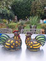 2 Kippen gietijzer glas.DALEN,DRENTHE, Ophalen of Verzenden, Zo goed als nieuw