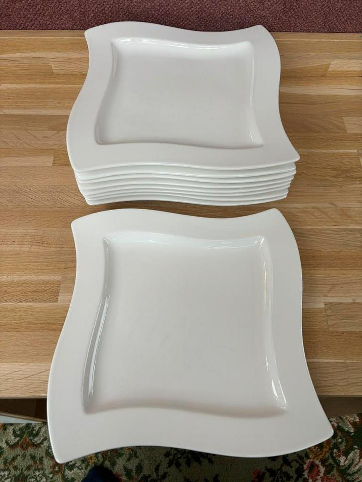 Villeroy & Boch NewWave dinerborden (9 stuks), Huis en Inrichting, Keuken | Servies, Zo goed als nieuw, Bord(en), Overige stijlen