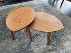 Ikea Stockholm Bijzettafels (2) Notenhout, Ophalen, Minder dan 45 cm, 55 tot 75 cm, Zo goed als nieuw