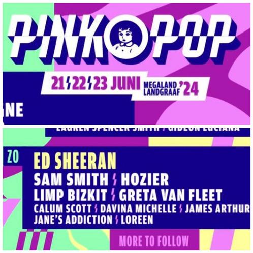 1x Pinkpop 2024 kaartjes, Zondag 23 juni ED SHEERAN, Tickets en Kaartjes, Evenementen en Festivals, Eén persoon
