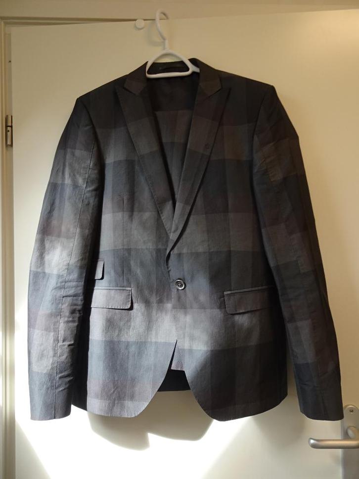 Schitterend kostuum van Hans Ubbink, katoen/zijde, maat 50. , Kleding | Heren, Kostuums en Colberts, Zo goed als nieuw, Maat 48/50 (M)