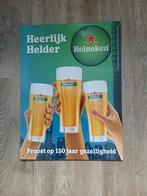 Heineken Reclamebord - 150 jaar gezelligheid, Ophalen of Verzenden, Gebruikt, Reclamebord