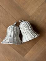 Grote kerstklokken riet wit - grote kerst bellen - mooi, Diversen, Kerst, Ophalen of Verzenden, Nieuw