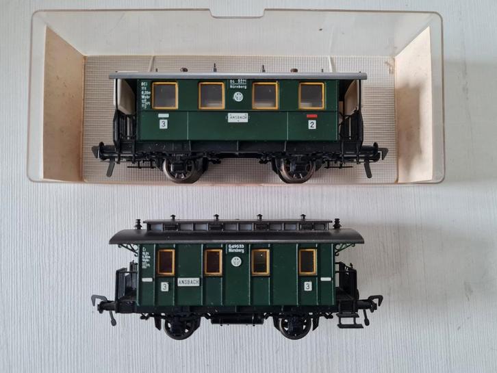 2 Nette Fleischmann H0 DR rijtuigen 5051/5052, Hobby en Vrije tijd, Modeltreinen | H0, Gebruikt, Wagon, Gelijkstroom, Fleischmann
