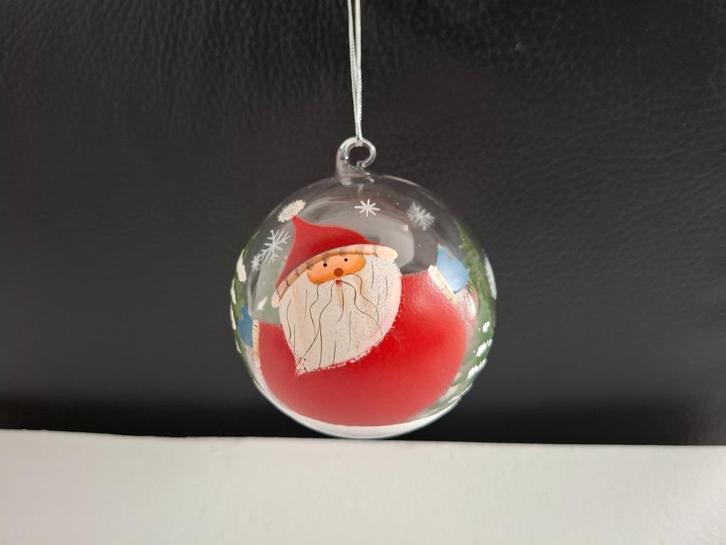 Kersthanger glazen bol met kerstman (Käthe Wohlfahrt), Diversen, Kerst, Nieuw, Ophalen