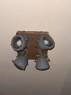 Industriële Plafondlamp met 4 Spots, Ophalen of Verzenden, Gebruikt, Hout