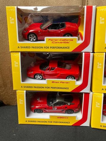 Ferrari serie van 6 modelauto's 1:43  Shell spaaractie   beschikbaar voor biedingen