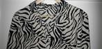 Beige- zwarte blouse, zebraprint, Pigalle,  S, Beige, Pigalle, Ophalen of Verzenden, Zo goed als nieuw