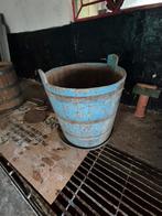 Wei vat origineel teakhout hout, Ophalen, Gebruikt, Rond, Hout