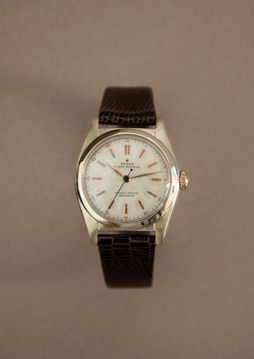 Rolex Oyster Perpetual 32mm / 18K / Bubbleback / 1948, Sieraden, Tassen en Uiterlijk, Horloges | Heren, Zo goed als nieuw, Polshorloge