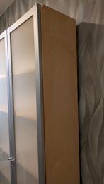 IKEA Billy kast met zilveren matglas deuren, Huis en Inrichting, Kasten | Boekenkasten, Ophalen, 100 tot 150 cm, 200 cm of meer
