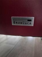 2x fauteuils Enzo Luca bordeauxrood leer, Huis en Inrichting, Fauteuils, Ophalen, Gebruikt, 50 tot 75 cm, Leer
