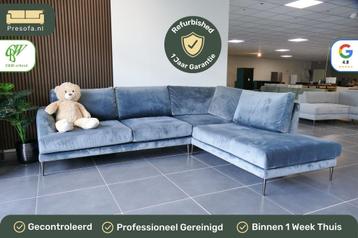 Hoekbank Velvet Turqouise [Refurbished] beschikbaar voor biedingen