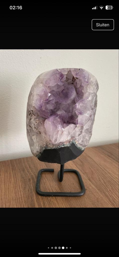 Amethist op Standaard - 3 Kilo, Huis en Inrichting, Woonaccessoires | Overige, Zo goed als nieuw, Verzenden