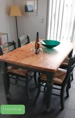 Eetkamertafel met 4 stoelen, 50 tot 100 cm, 100 tot 150 cm, Grenenhout, Gebruikt