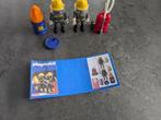 Playmobil 3883 brandweerlieden met brandende ton en blusser, Ophalen of Verzenden, Zo goed als nieuw, Complete set