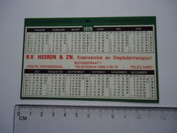 sticker 1979 BV HEEREN hijskraan kraan dieplader roosendaal beschikbaar voor biedingen