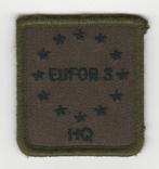 Embleem EUFOR 3 HQ (Bosnië), Verzenden, Landmacht, Nederland, Embleem of Badge