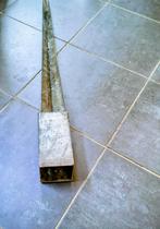 4 stuks metalen paalhouders - zie foto's, Ophalen of Verzenden, Gebruikt, IJzer