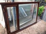 Hardhouten/Kunststof Raamkozijnen (div afmetingen), Doe-het-zelf en Verbouw, Kozijnen en Schuifpuien, 75 tot 150 cm, Gebruikt