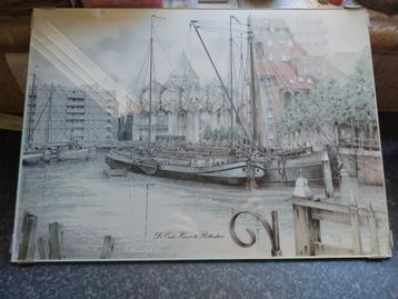 Oude Haven Rotterdam Tekening - A. Visser '91 beschikbaar voor biedingen