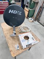 Sateliet TV schotel antenne incl. 70 m coax kabel en beugel, Audio, Tv en Foto, Schotelantennes, Ophalen of Verzenden, Zo goed als nieuw
