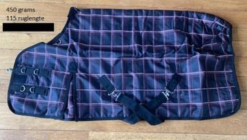 Zwart Winterdeken 450 grams Maat 115 ruglengte beschikbaar voor biedingen