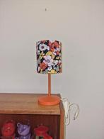 Vintage oranje zwart bloemen lampje, Ophalen of Verzenden, Zo goed als nieuw, Minder dan 50 cm